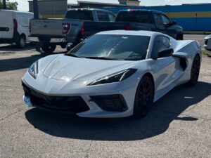 2021 Chevrolet Corvette showcasing its sleek design and aerodynamic build.