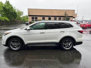 2017 Hyundai Santa Fe showcasing its sleek design and spacious SUV build.