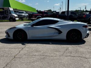 2021 Chevrolet Corvette showcasing its sleek design and aerodynamic build.