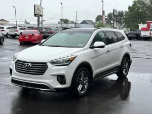 2017 Hyundai Santa Fe showcasing its sleek design and spacious SUV build.