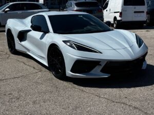 2021 Chevrolet Corvette showcasing its sleek design and aerodynamic build.