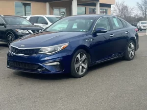 The 2019 Kia Optima showcasing its sleek design, premium interior, and modern features for a comfortable driving experience.