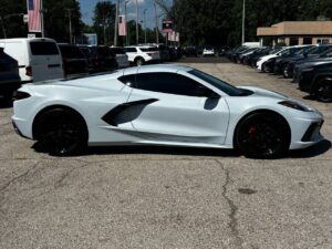 2021 Chevrolet Corvette showcasing its sleek design and aerodynamic build.