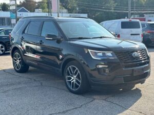 2018 Ford Explorer showcasing key features: spacious interior, advanced safety technology, powerful engine, and sleek exterior design.