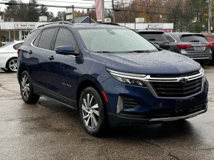 A 2022 Chevrolet Equinox LT showcasing its sleek design, modern styling, and premium features for a comfortable driving experience.