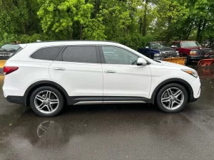 2017 Hyundai Santa Fe showcasing its sleek design and spacious SUV build.