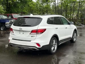 2017 Hyundai Santa Fe showcasing its sleek design and spacious SUV build.