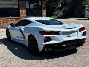 2021 Chevrolet Corvette showcasing its sleek design and aerodynamic build.