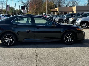 2022 Toyota Camry SE showcasing its sleek design and modern details.